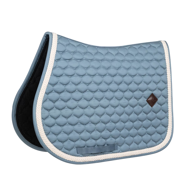 Kentucky Show Jumping Saddlepad with Plaited Cord Full - Light Blue-4