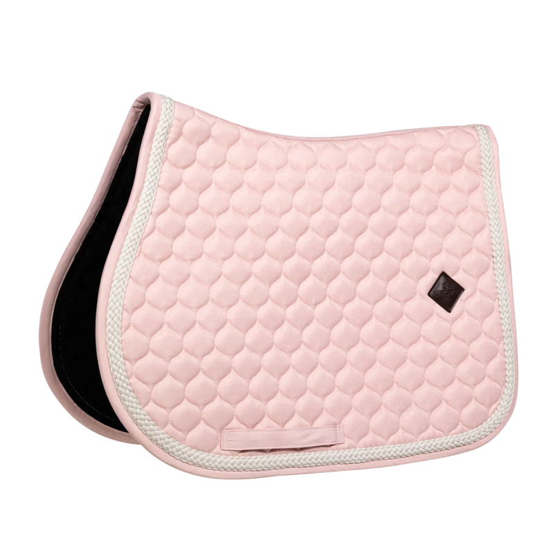 Kentucky Show Jumping Saddlepad with Plaited Cord Full - Light Rose-4