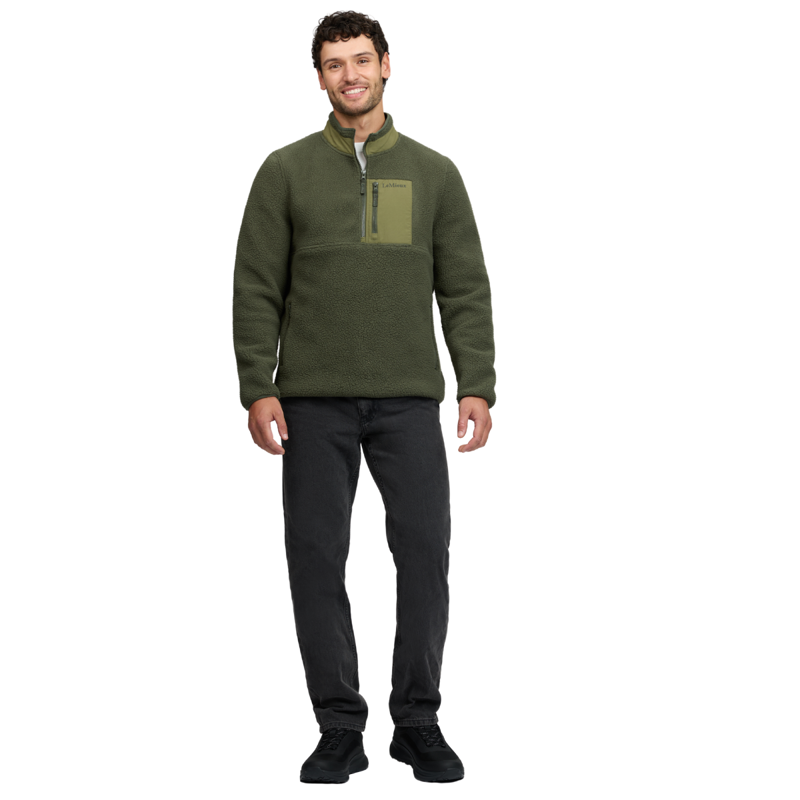 LeMieux Men's Borg Half Zip Sweat - Olive-6