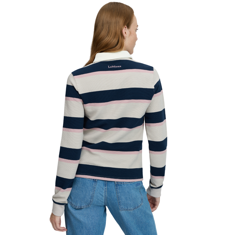 LeMieux Sloane Stripe Rugby Shirt - Stone-2