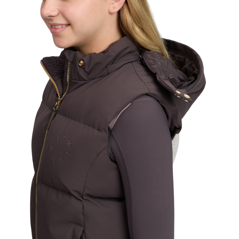 LeMieux Young Rider Joey Hooded Gilet - Cocoa-4