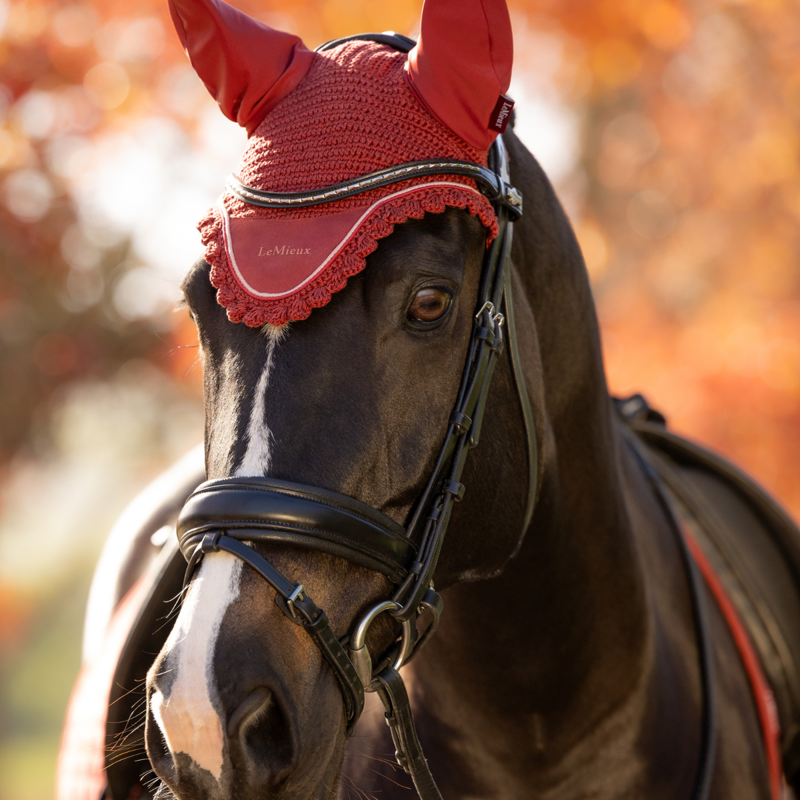 LeMieux Classic Fly Hood - Russet-3