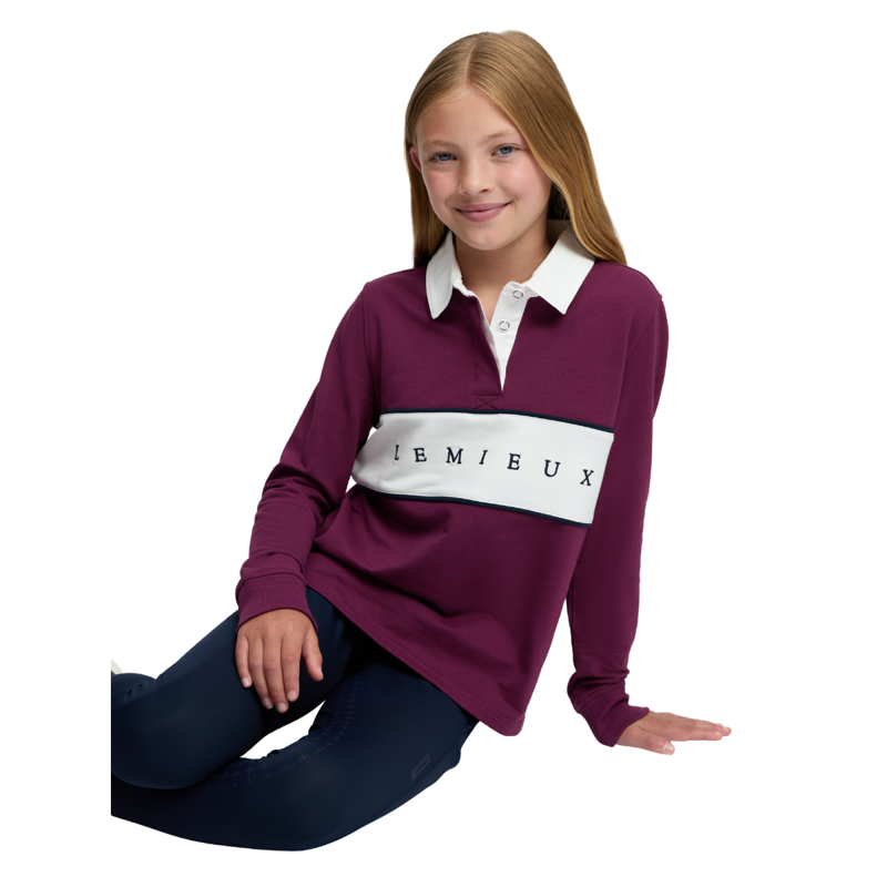LeMieux Young Rider Riley Rugby Shirt - Blackberry-4