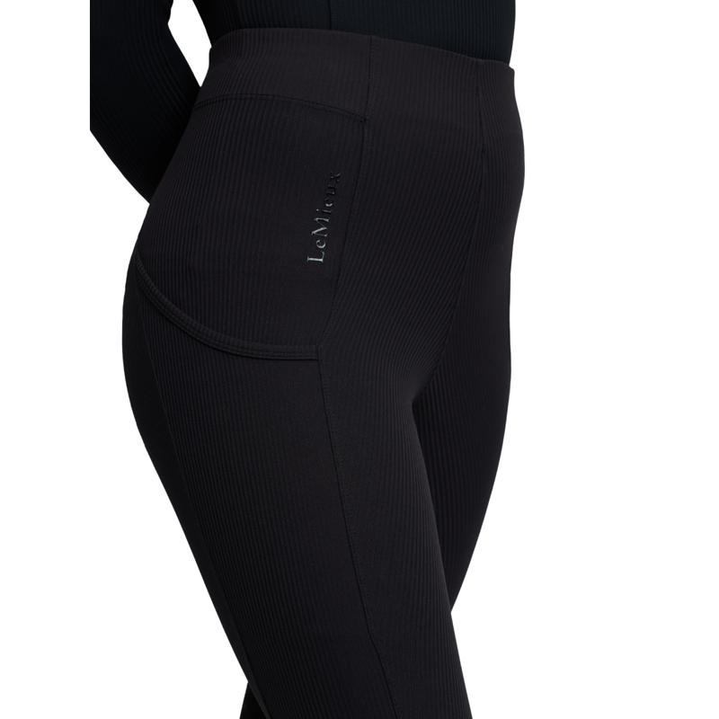 LeMieux Young Rider Orla Ribbed Pull Ons - Black-3