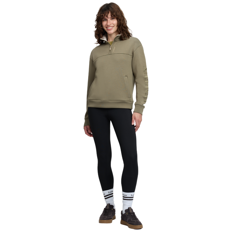 LeMieux Scarlet Quarter Zip Sweat - Willow Green-4
