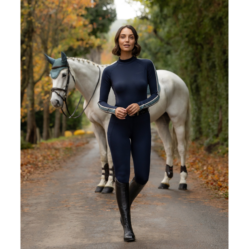 LeMieux Talia Turtle Neck Base Layer - Navy-6