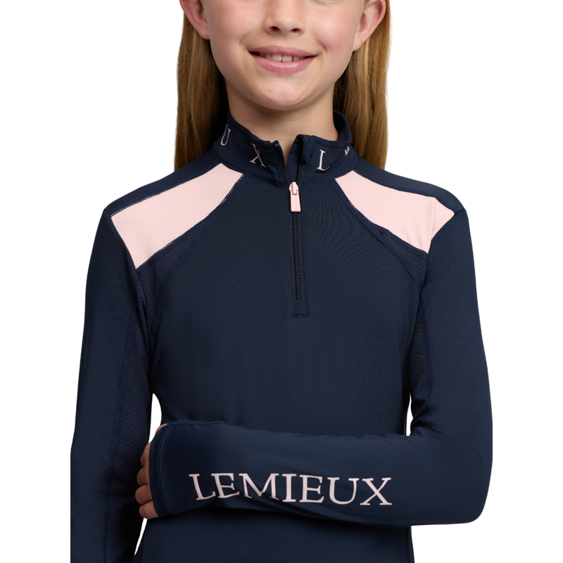 LeMieux Young Rider Mia Mesh Base Layer - Navy-5