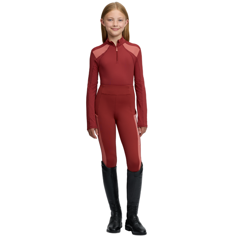 LeMieux Young Rider Mia Mesh Base Layer - Russet-5