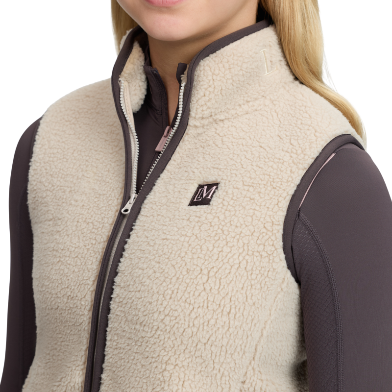 LeMieux Young Rider Trinity Teddy Gilet - Almond-5