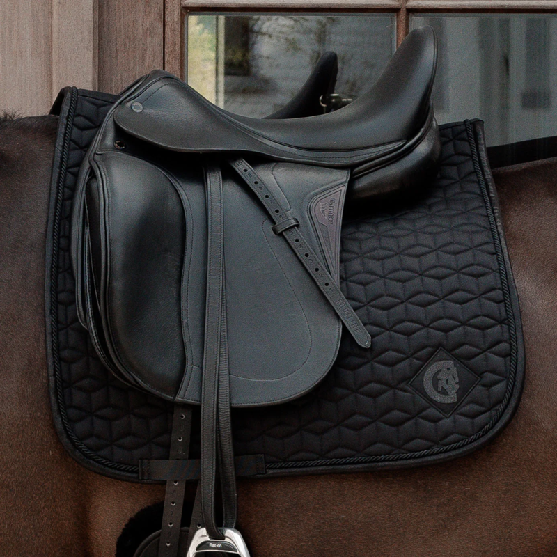 Kentucky Glitter Sparkling Dressage Saddlepad Full - Black