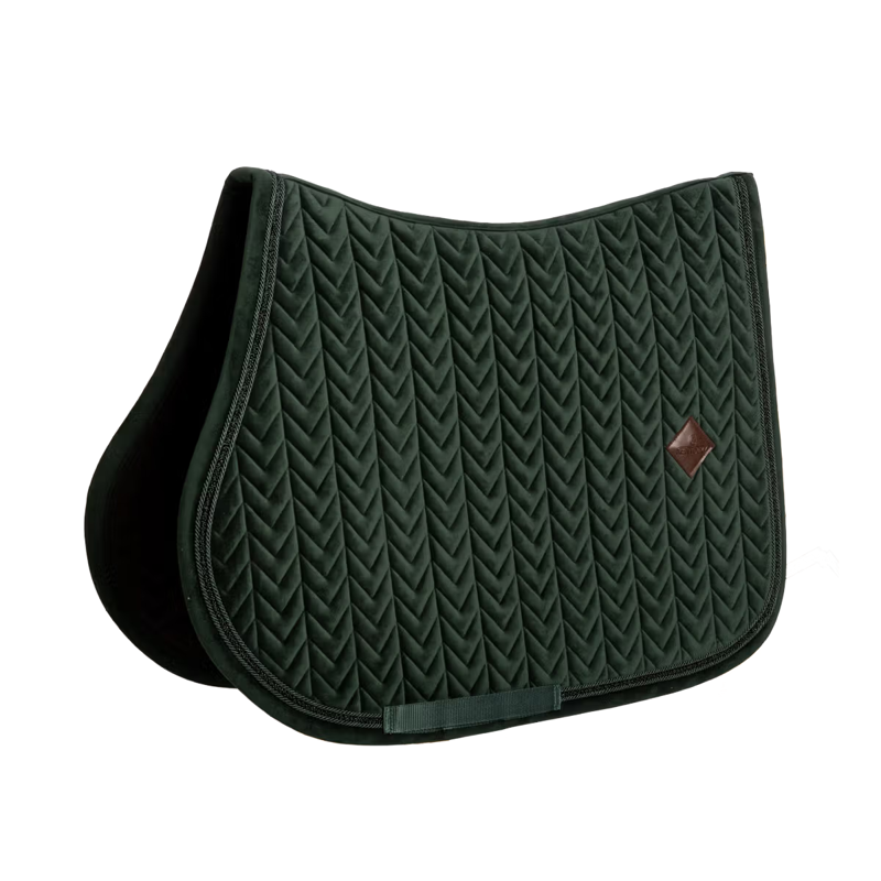 Kentucky Mini Pearls Velvet Show Jumping Saddlepad - Pine Green-4
