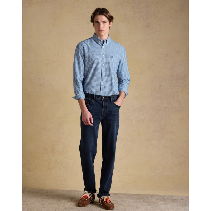 Joules Men's Oxford Gingham Classic Fit Shirt - Navy Check-4