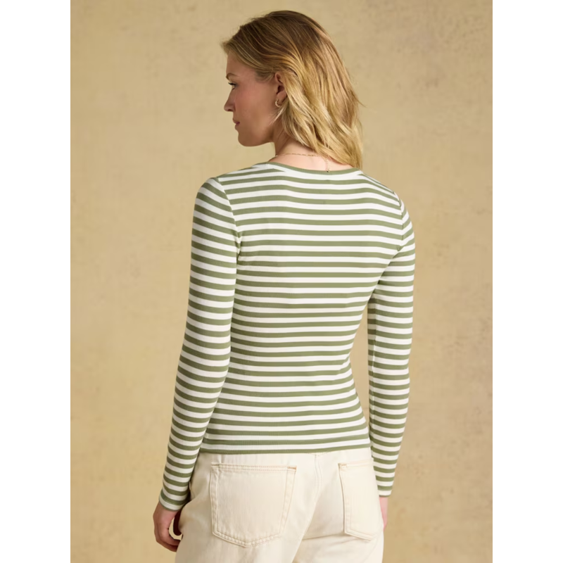 Joules Ladies Sophie T-Shirt - Khaki Green-2