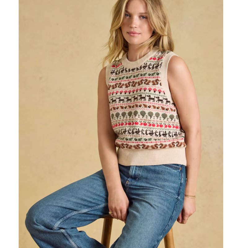 Joules Ladies Orchard Tank Top - Oatmeal-4