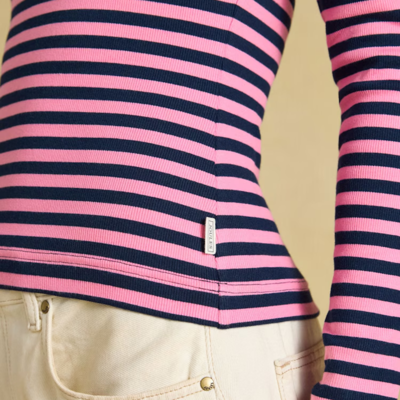 Joules Ladies Sophie T-Shirt - Navy/Pink-3