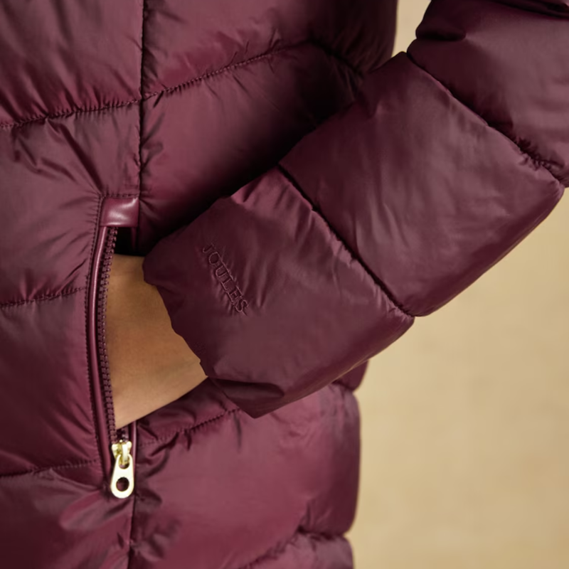 Joules Ladies Moorsdale Coat - Port-7