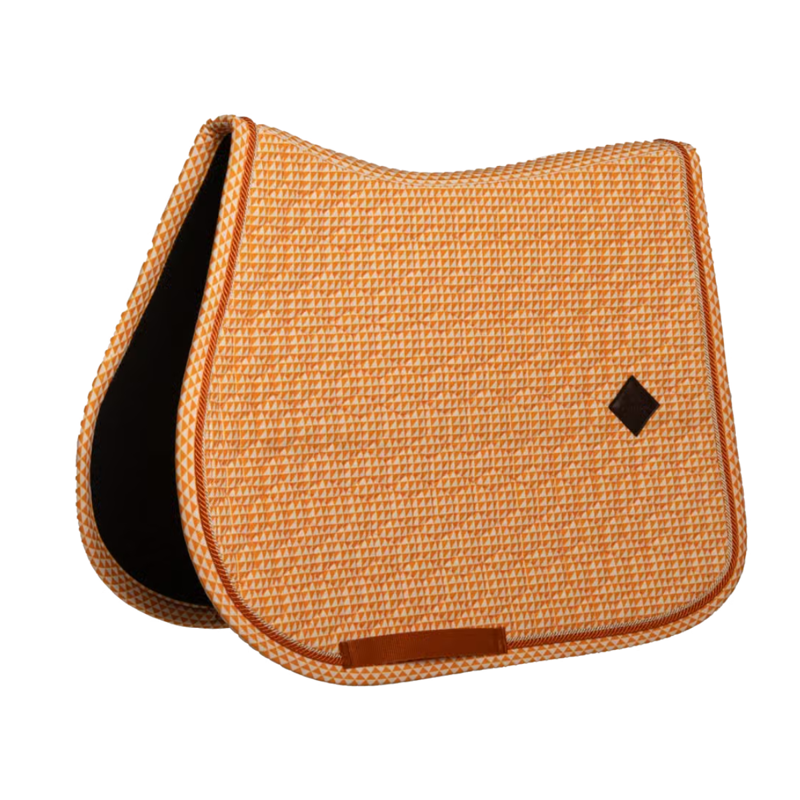 Kentucky Velvet Flags Printing Jumping Saddlepad - Orange-4
