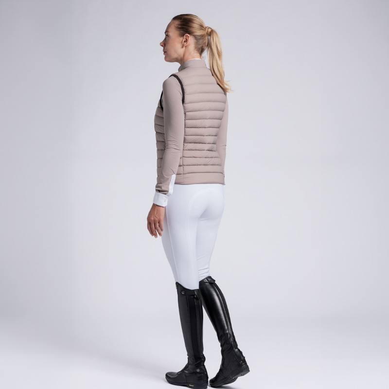 Cavalleria Toscana Women's Lightweight Comfort Nylon Gilet - Cipria-2