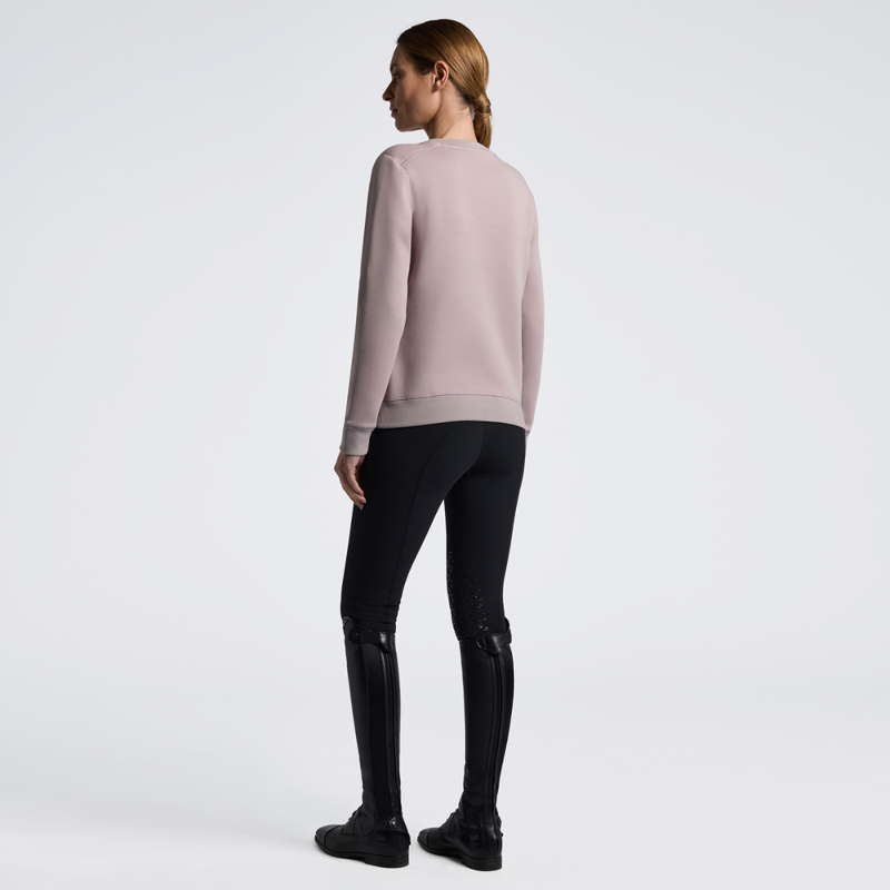 Cavalleria Toscana Women's Technical Crew Neck Hoodie - Cipria-2