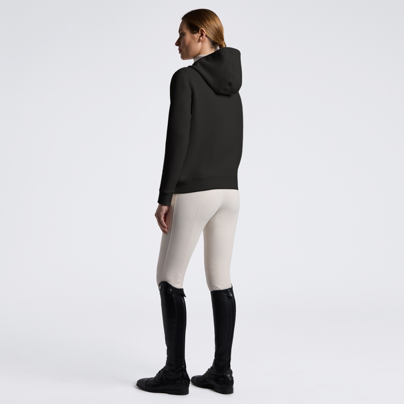 Cavalleria Toscana Women's Technical Zip-Up Hoodie - Black-1