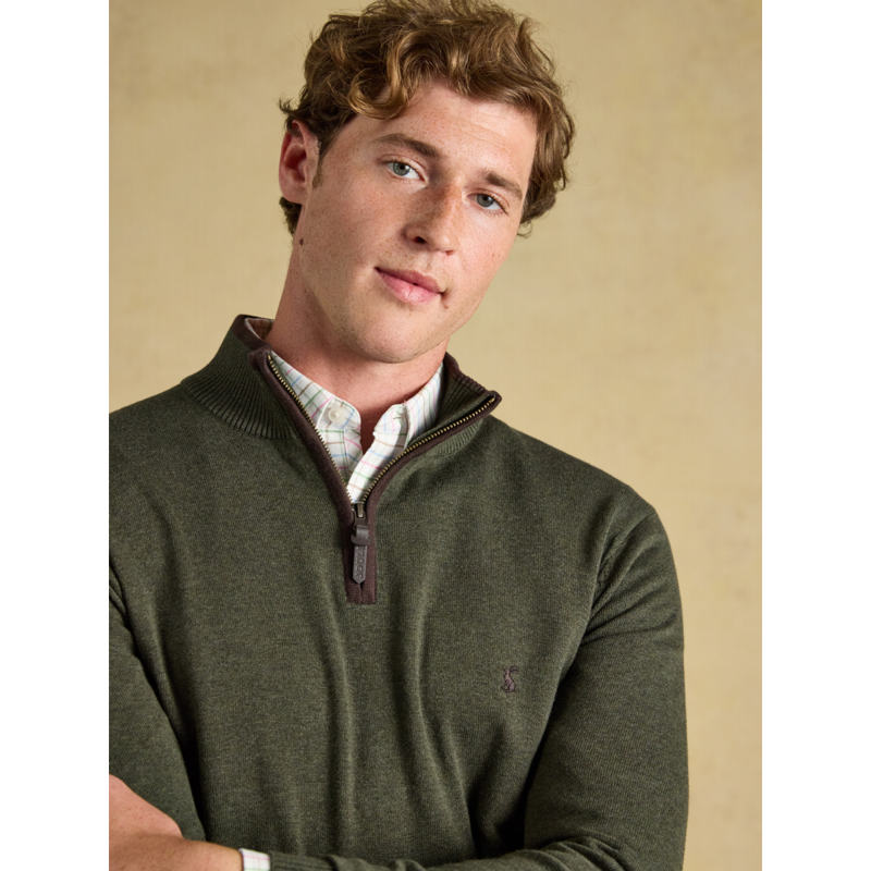 Joules Men's Hillside 1/4 Zip - Green-4