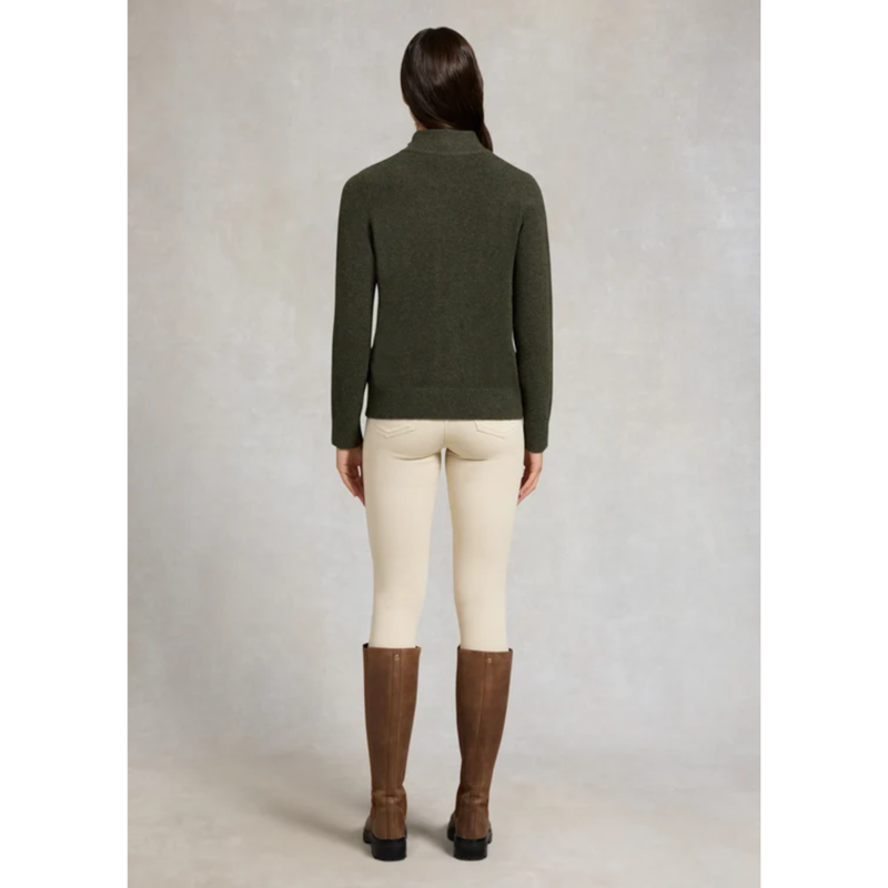Holland Cooper Country Quarter Zip Knit - Forest Marl-3