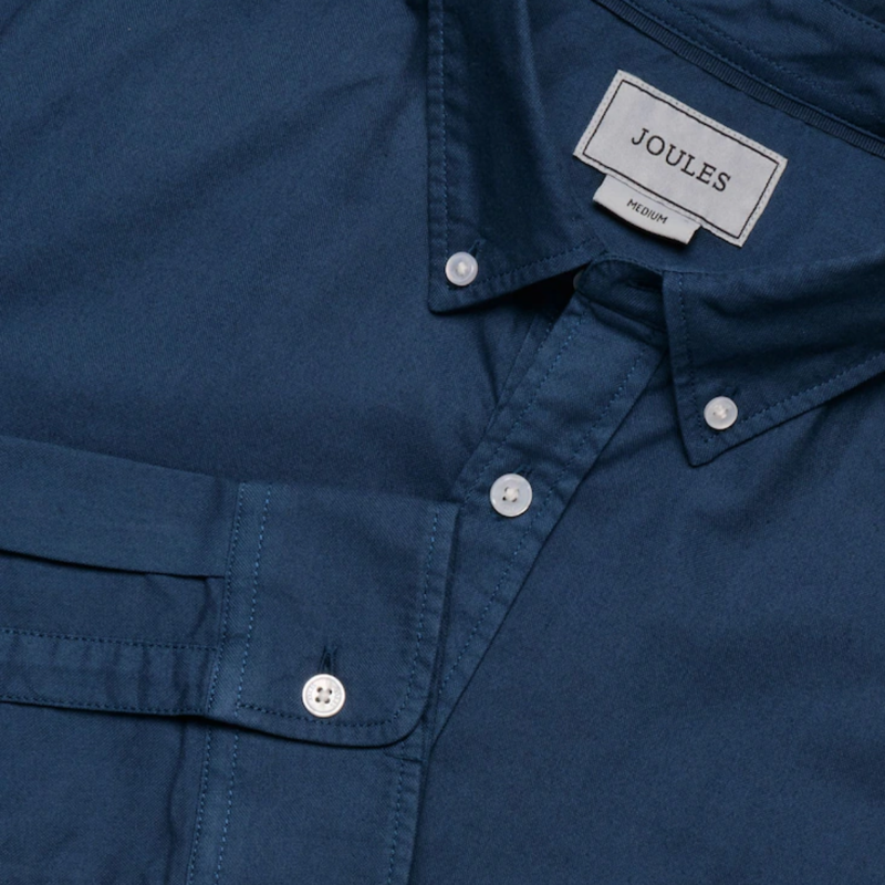 Joules Men's Oxford Classic Fit Cotton Shirt - Navy-6