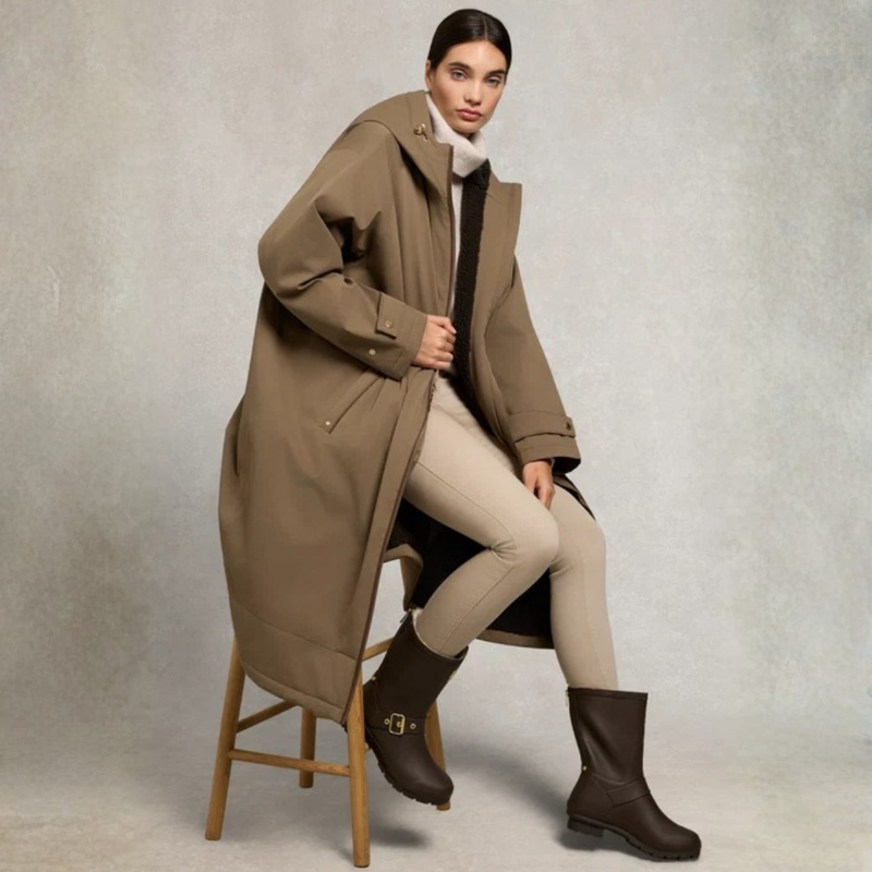 Holland Cooper Sherpa Lined Chelsea Wellington - Chocolate Matte Gold-4