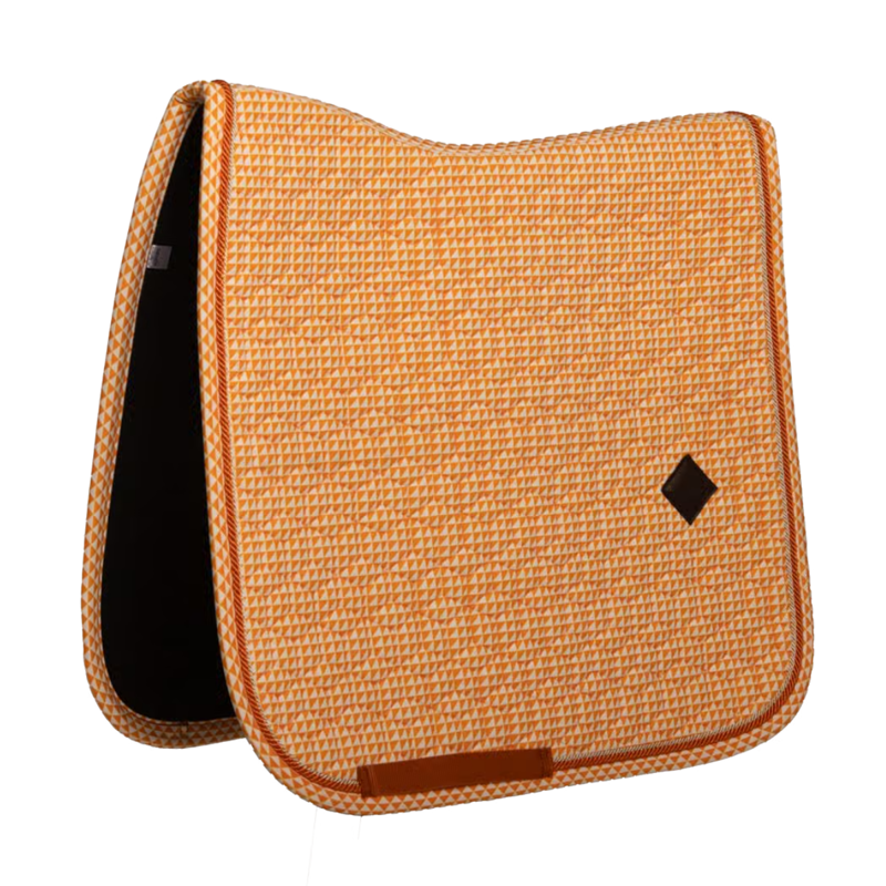 Kentucky Velvet Flags Printing Dressage Saddlepad - Orange-4