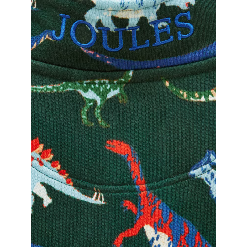 Joules Boys' Alfie Quarter Zip Sweatshirt - Green Dino-4