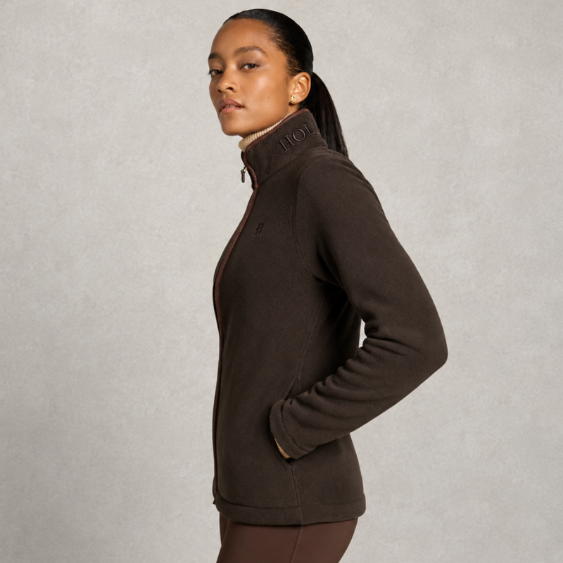 Holland Cooper Country Fleece Jacket - Chocolate-4
