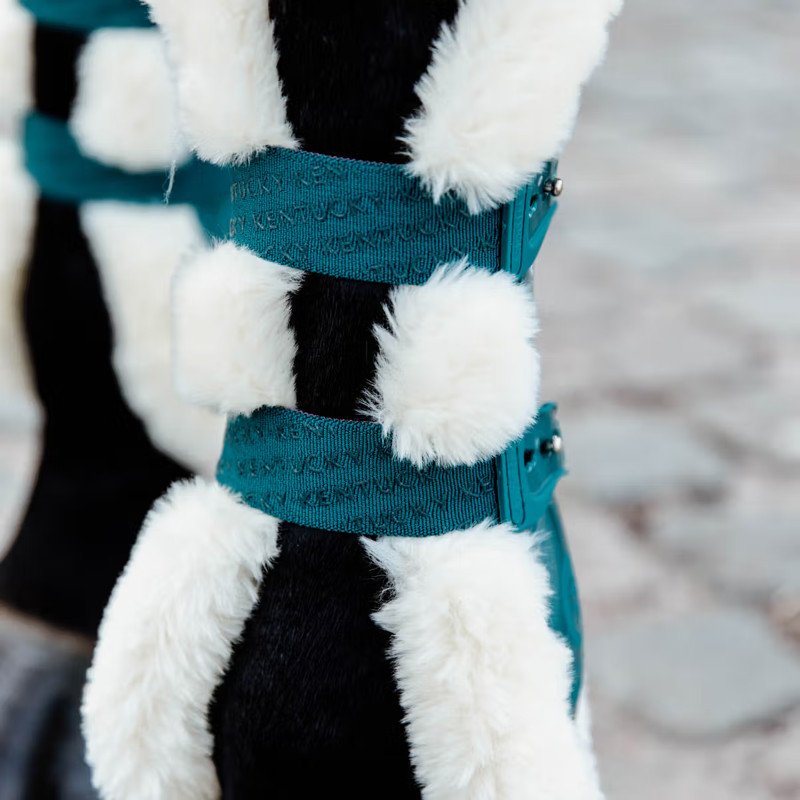 Kentucky Vegan Sheepskin Tendon Boots Bamboo Shield - Emerald-4