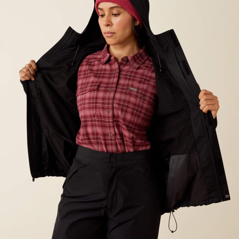 Ariat Women's Rebar Stormshell Waterproof Jacket - Black-4