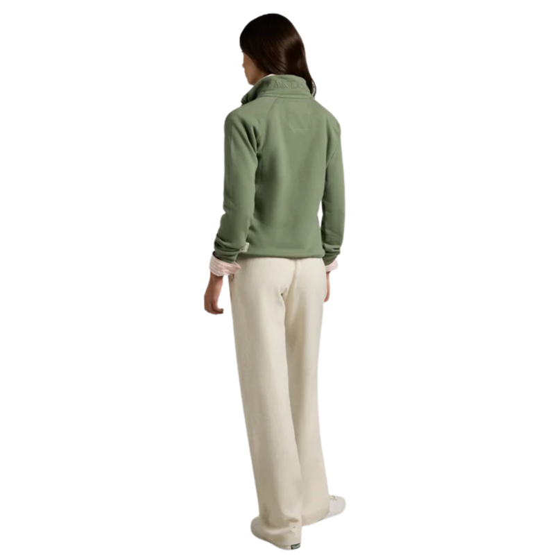 Holland Cooper Sporting Goods Zip Henley - Sage-5