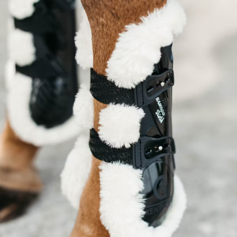 Kentucky Vegan Sheepskin Tendon Boots Bamboo Shield - Black-4