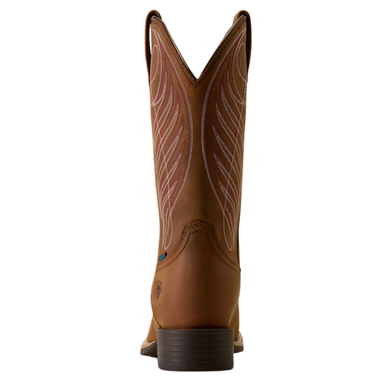 Ariat Women's Round Up Waterproof Wide Square Toe Western Boot - Reliable Brown-4