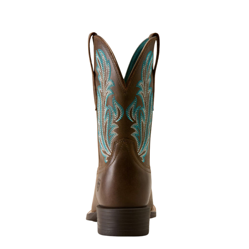 Ariat Women's Round Filly Wide Square Toe Western Boot - Dark Cacao-4