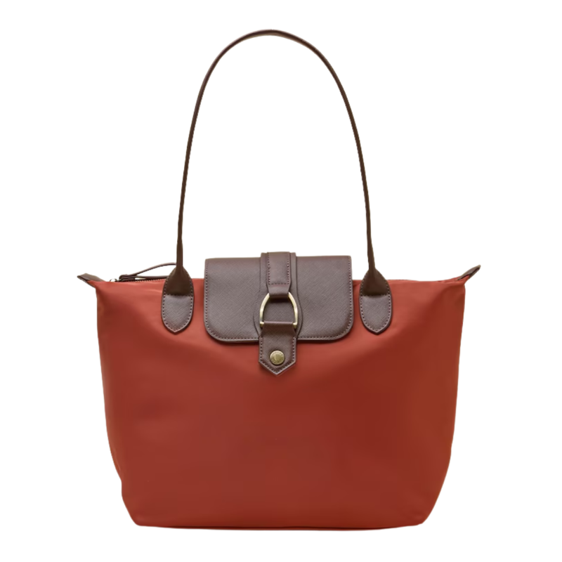 Joules Edie Zip Top Shopper Bag - Rust Orange-4