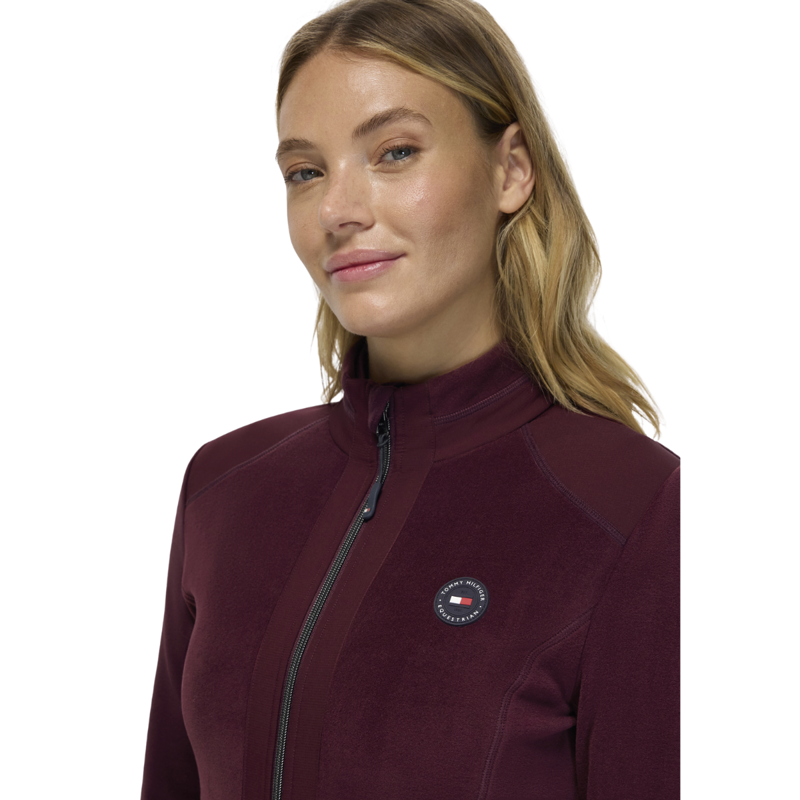 Tommy Hilfiger Elmonte Women's Fleece Jacket - Deep Burgundy-3