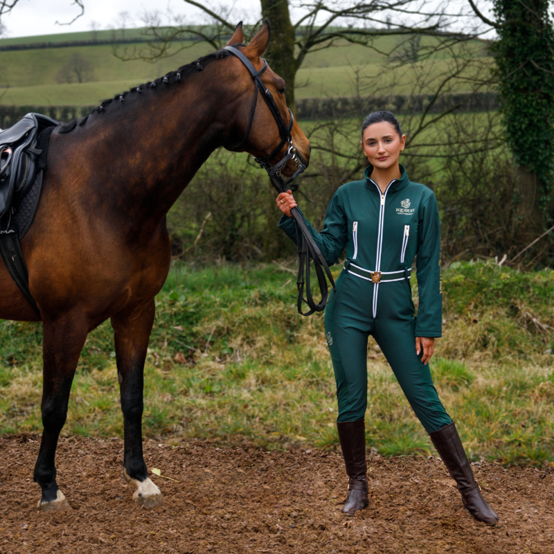 EQUISUIT Hunter's Grove Diamond Edition Equestrian Suit - Forest Green-5