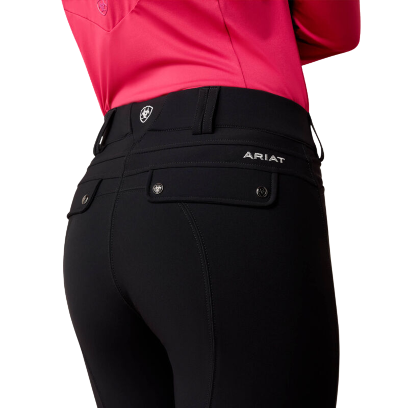 Ariat Women's Tri Factor Vivacity Heat Half Grip Breeches - Black-4