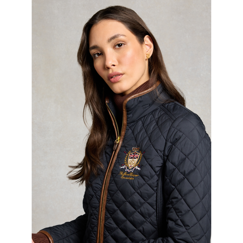 Holland Cooper Boughton Diamond Quilt Jacket - Ink Navy-3