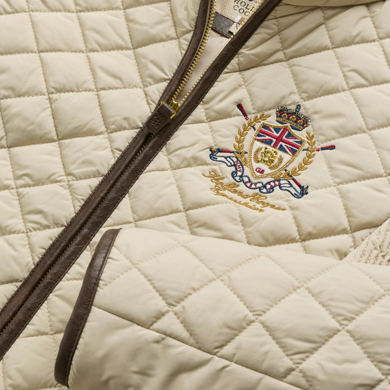 Holland Cooper Boughton Diamond Quilt Jacket - Stone-6