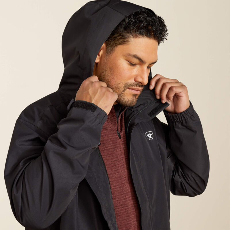 Ariat Men's Rebar Stormshell Lightweight Waterproof Jacket - Black-4
