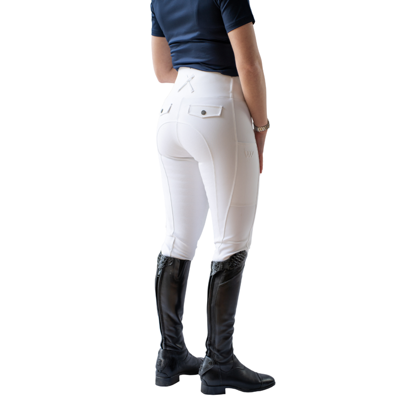 Woof Wear Competition Riding Tights - White-1