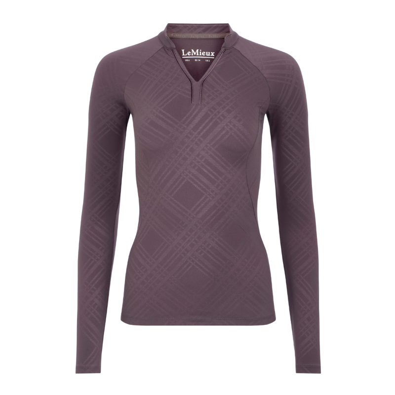 LeMieux Heritage Check Long Sleeve Base Layer - Cocoa-4