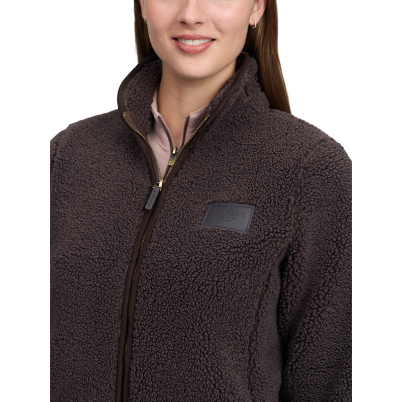 LeMieux Heritage Borg Zip Through Jacket - Cocoa-4