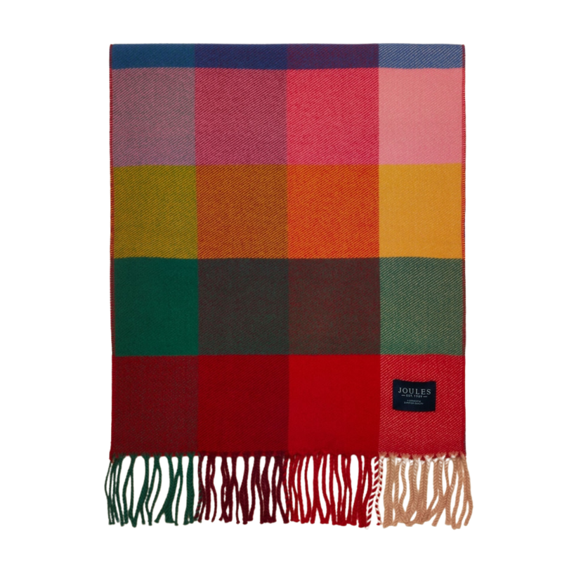 Joules Ladies Langtree Scarf - Bright Gingham-4