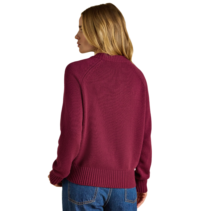 Joules Ladies Jonty Knit Jumper - Burgundy Red-1