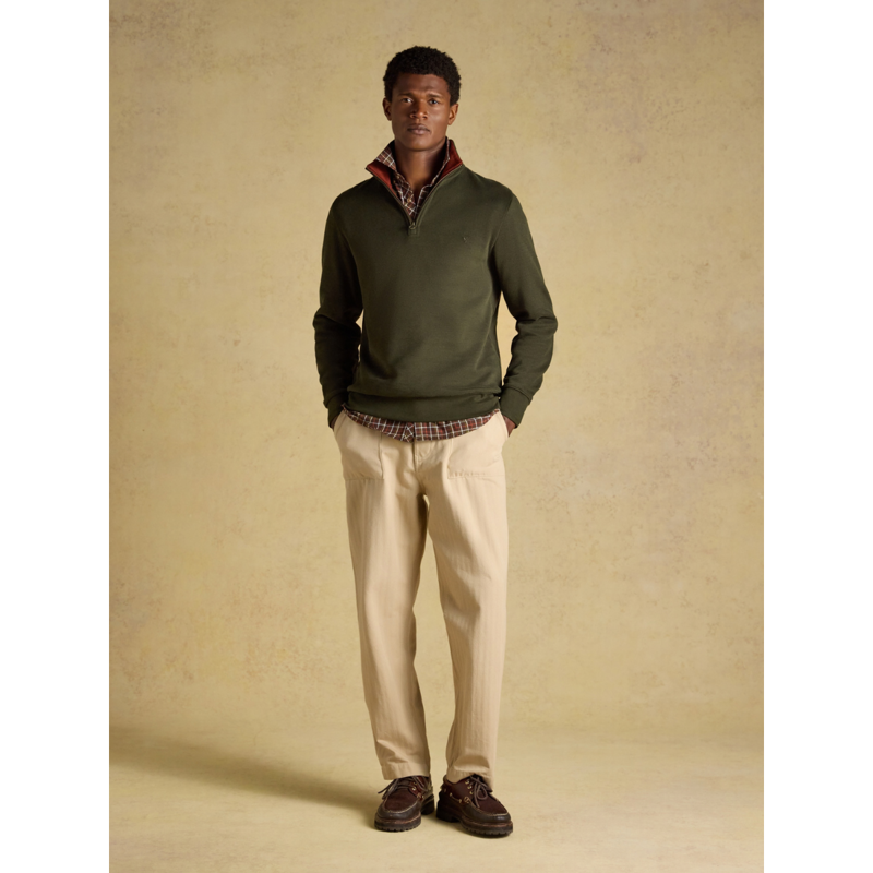 Joules Men's Alistair Quarter Zip Sweatshirt - Green-4